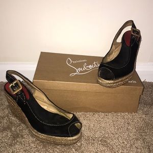 Christian Louboutin Size 36 Black Wedges